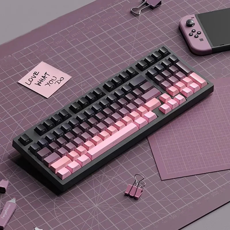 VectaGrid Spectrum Collection | Side-Glow Gradient PBT Keycaps