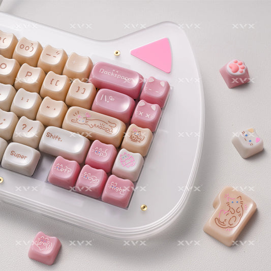 VectaGrid Nekos | 148-Key MAO Profile Glossy Cat Keycap Set