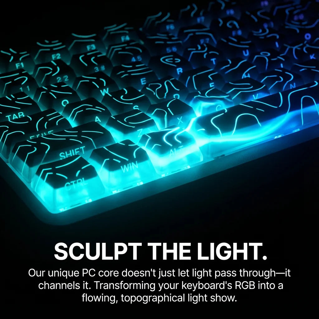 VectaGrid Contour Collection | Side-Glow PBT Keycap Set