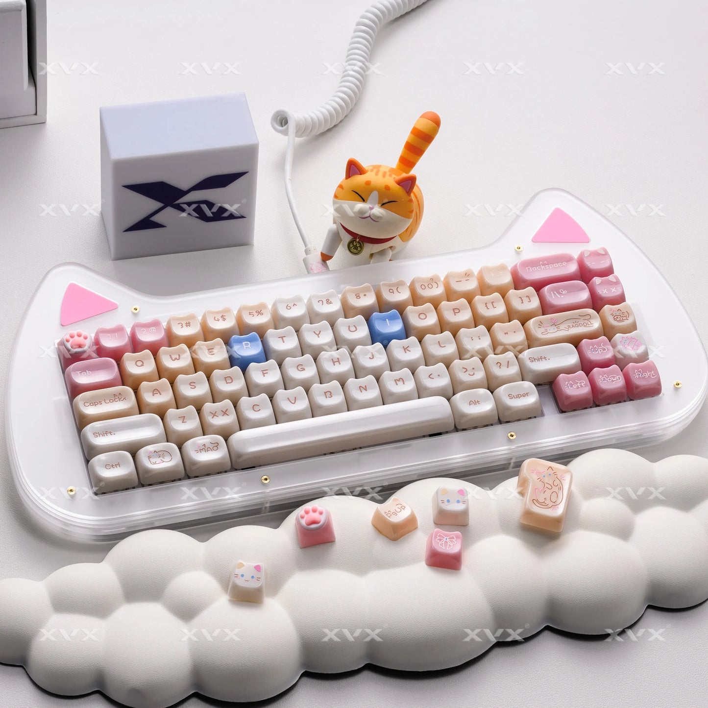 VectaGrid Nekos | 148-Key MAO Profile Glossy Cat Keycap Set