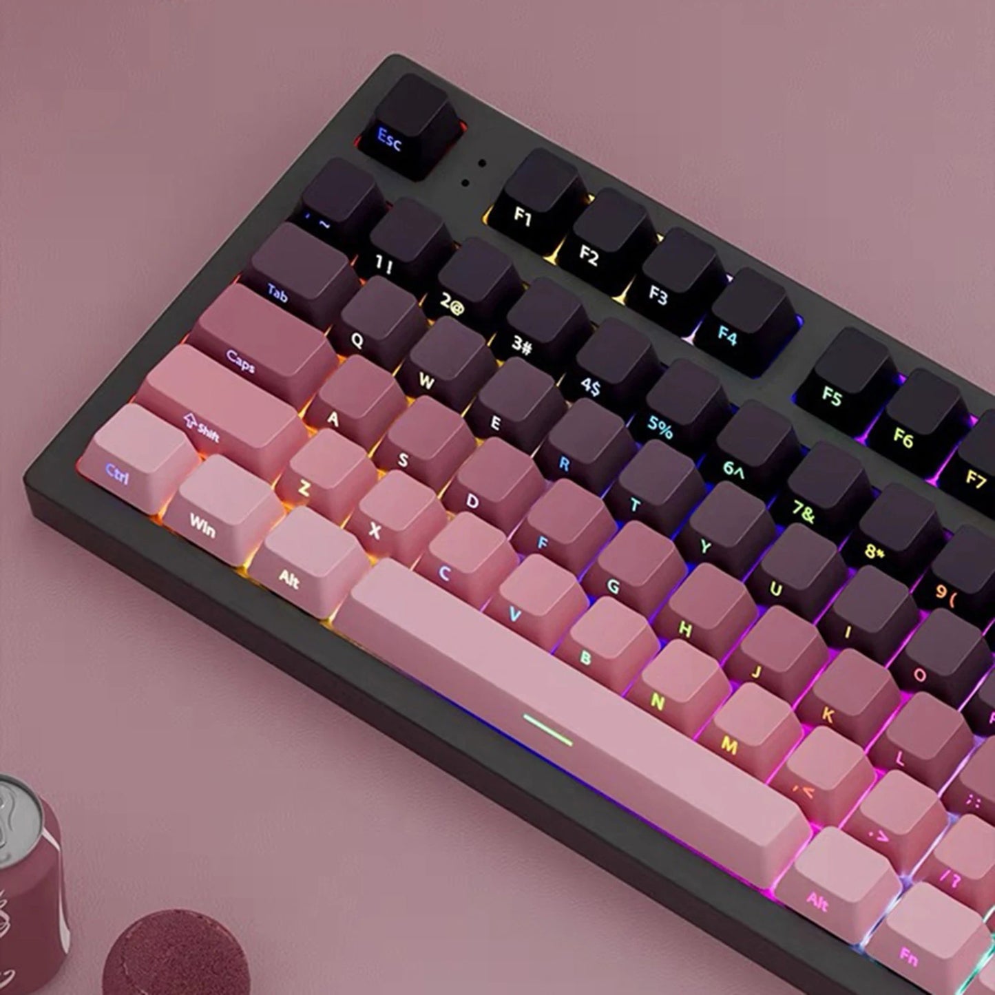 VectaGrid Spectrum Collection | Side-Glow Gradient PBT Keycaps