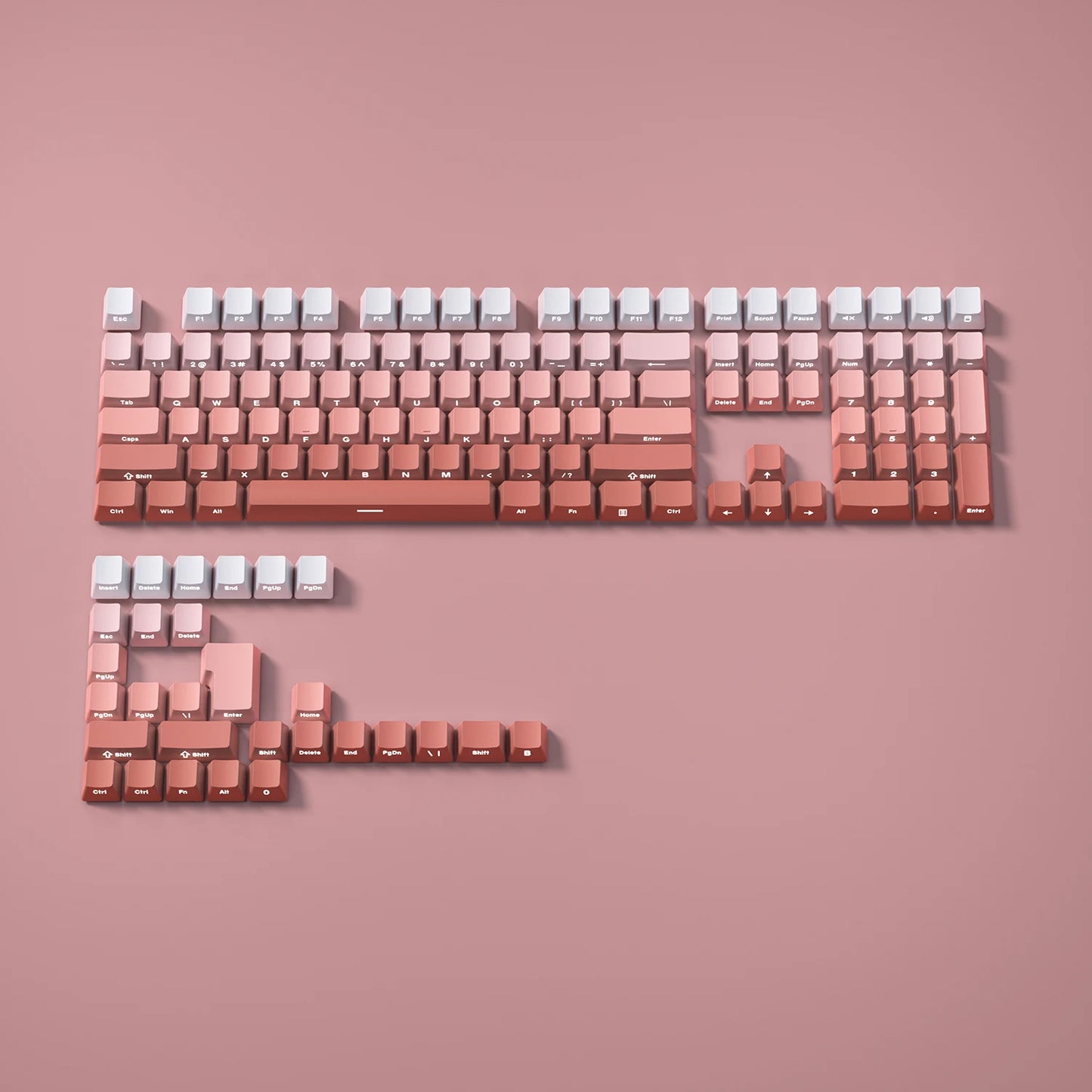 VectaGrid Spectrum Collection | Side-Glow Gradient PBT Keycaps