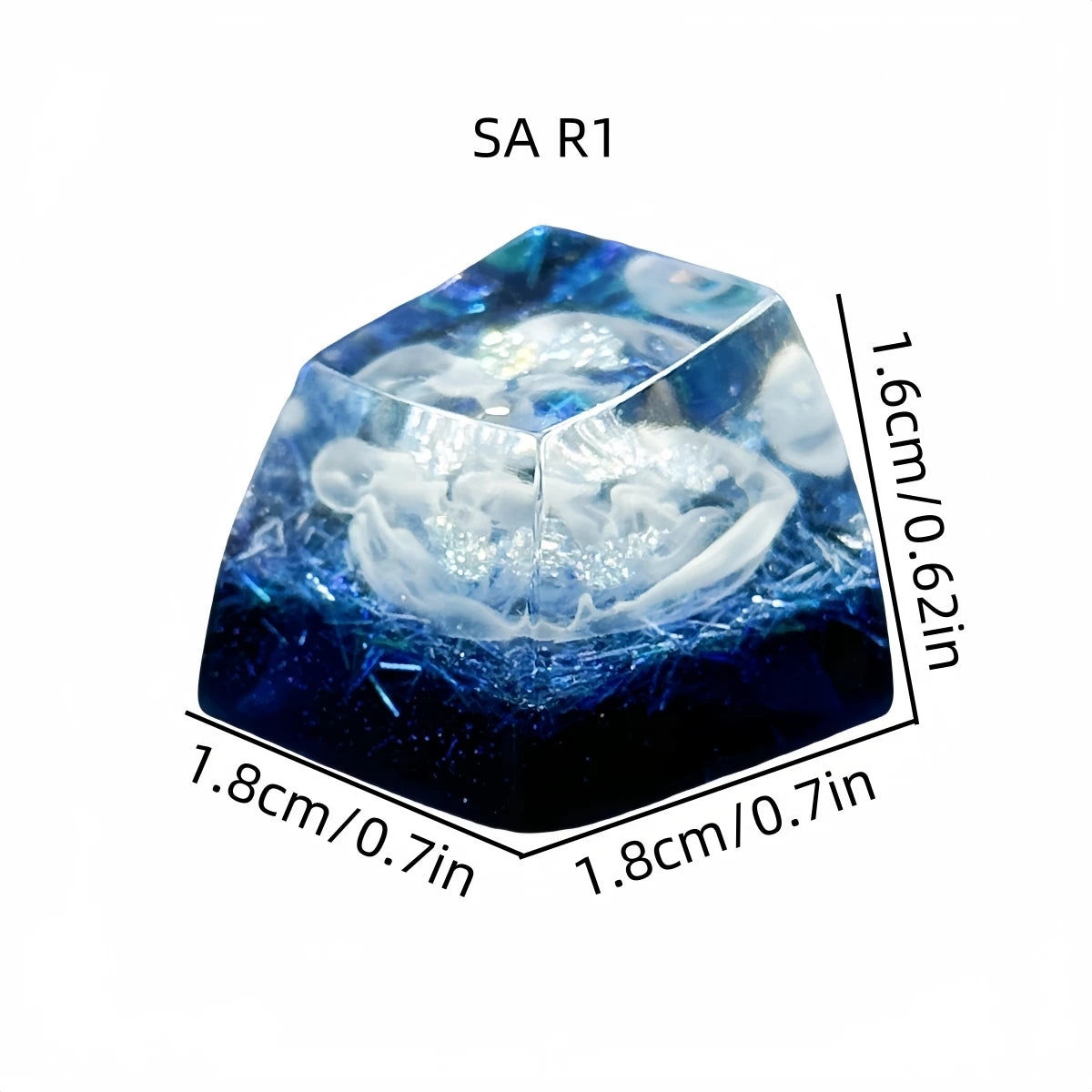 VectaGrid Crystalline ESC | Transparent Artisan Resin Keycap